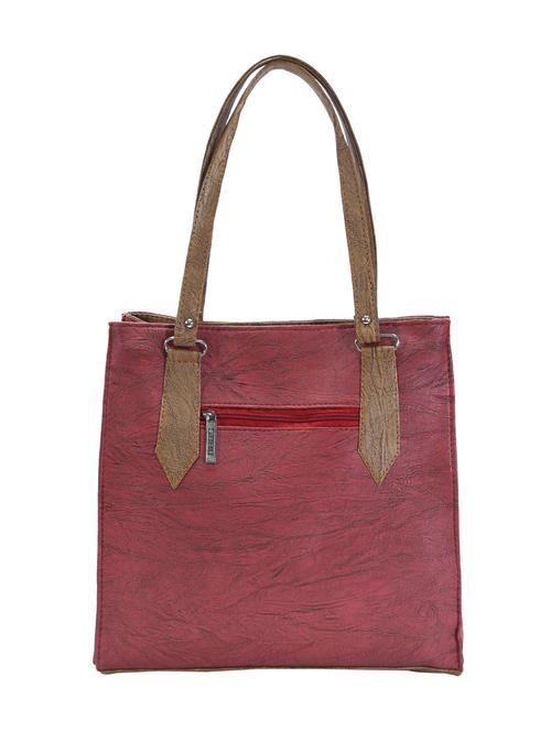 maroon leatherette  regular handbag - 14645992 - Very Small Image - 1