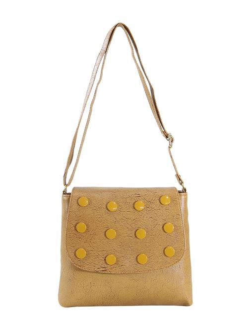 brown leatherette regular sling bag - 14646015 - Very Small Image - 1