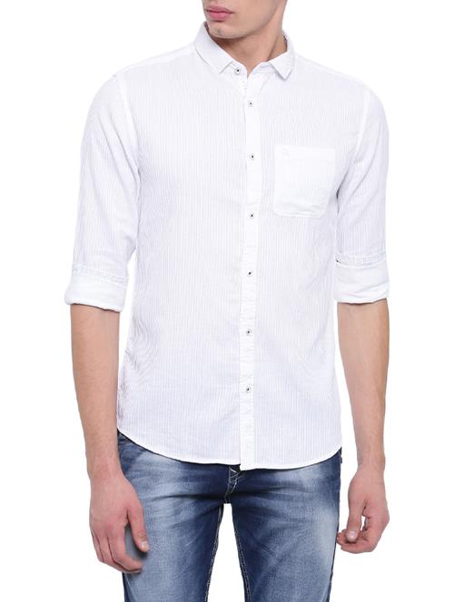 white cotton casual shirt - 14655613 - Very Small Image - 1