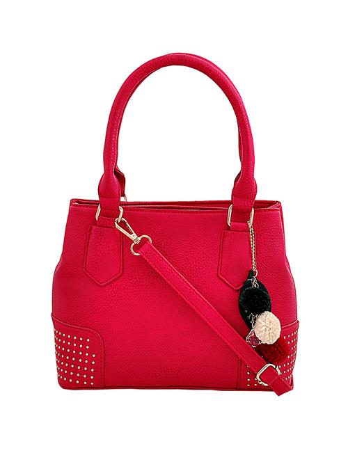 Red Leatherette Handbag - 14655780 - Very Small Image - 1