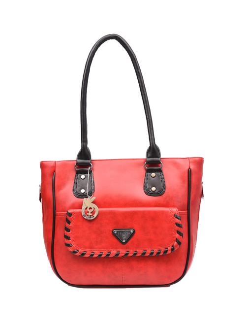 red leatherette regular handbag - 14659621 - Very Small Image - 1