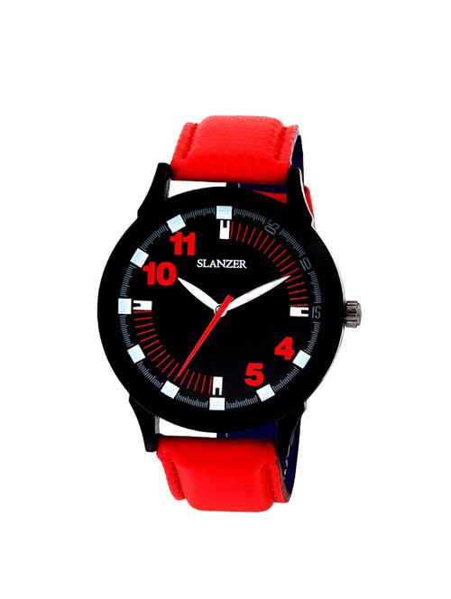 Slanzer Prophecy SLZ-0035 Black Dial Red Strap Analog Men's Watch - 14662121 - Very Small Image - 1