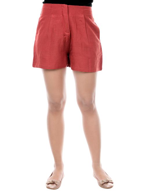 red linen shorts - 14662248 - Very Small Image - 1