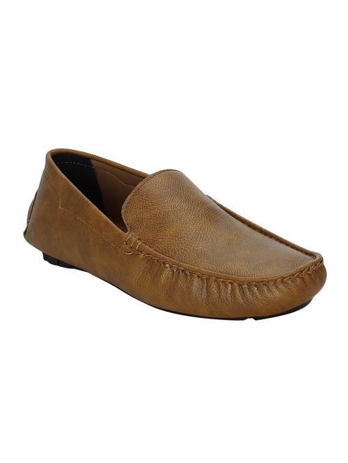 tan leatherette slip on loafer - 14705321 - Very Small Image - 1