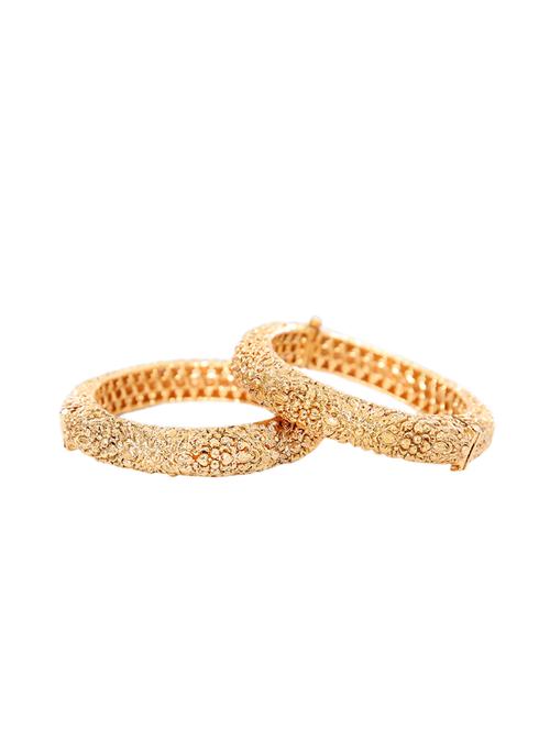 Golden Colored Brass Bangle - 14733874 - Very Small Image - 1