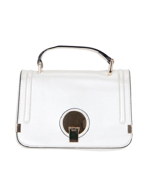 white leatherette regular sling bag - 14735837 - Very Small Image - 1