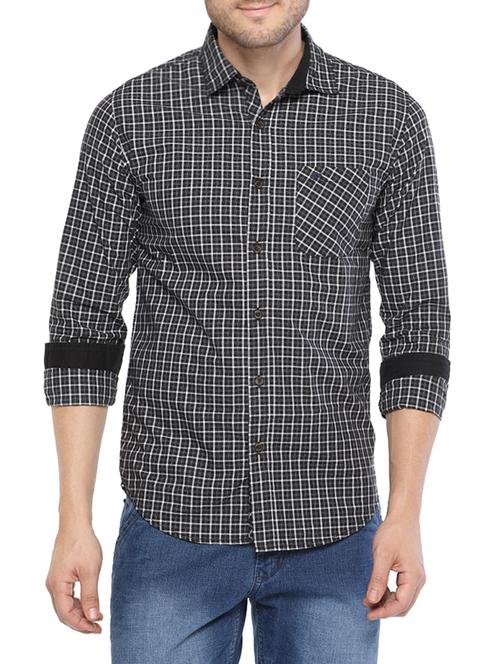 black cotton casual shirt - 14772621 - Very Small Image - 1