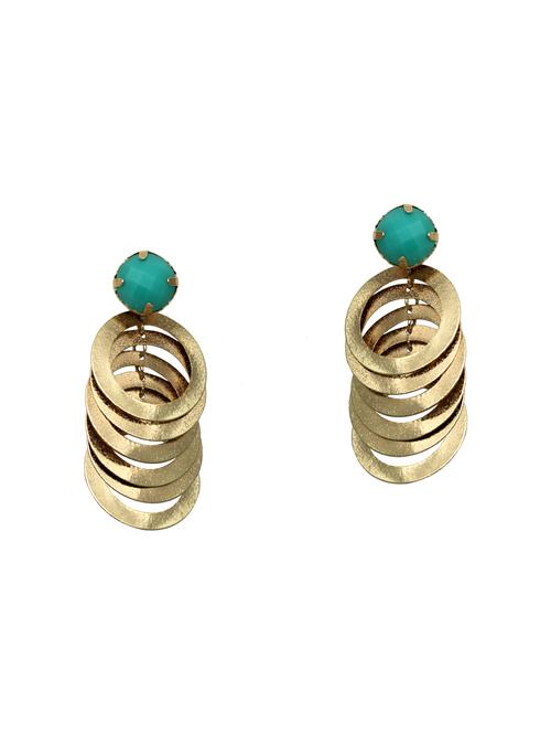 blue metal drop earring - 14789488 - Very Small Image - 1