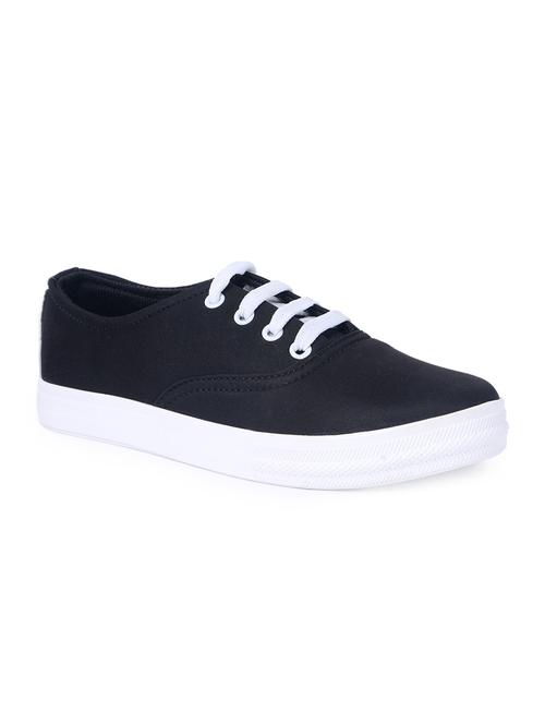 black canvas laceup sneakers - 14789750 - Very Small Image - 1