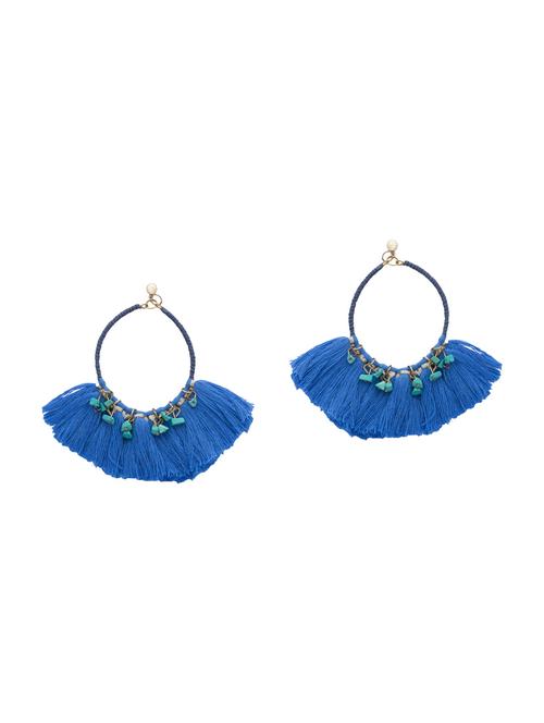 blue metal tassel earrings - 14792276 -  Standard Image - 0