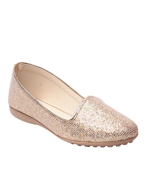 gold faux leather slip on ballerina - 14817450 - Very Small Image - 1