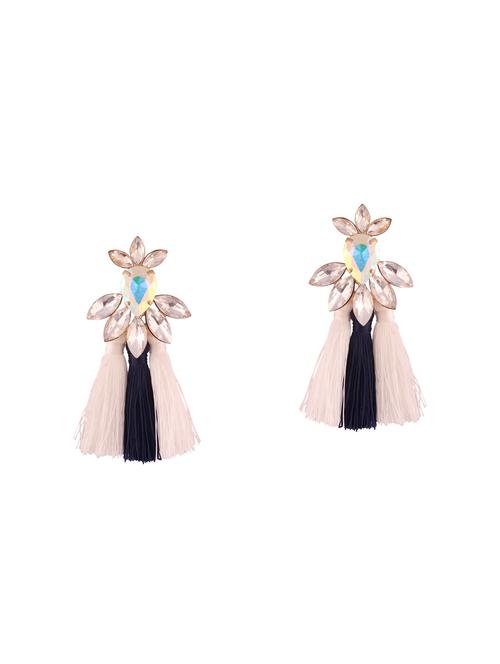 multi colored brass tassel earrings - 14860635 - Very Small Image - 1
