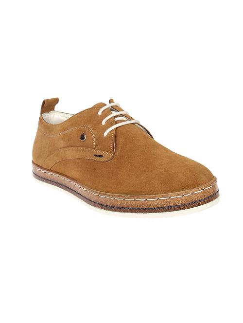 tan suede lace up shoes - 14876474 - Very Small Image - 1