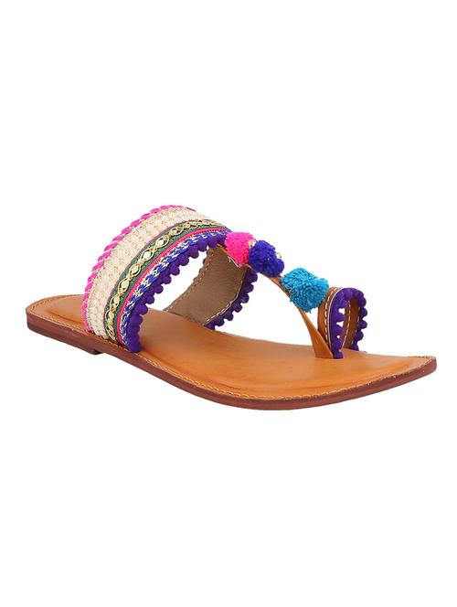 multi colored  toe separator  kolhapuri - 14894177 - Very Small Image - 1