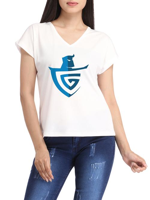 white printed tee - 14907106 - Very Small Image - 1