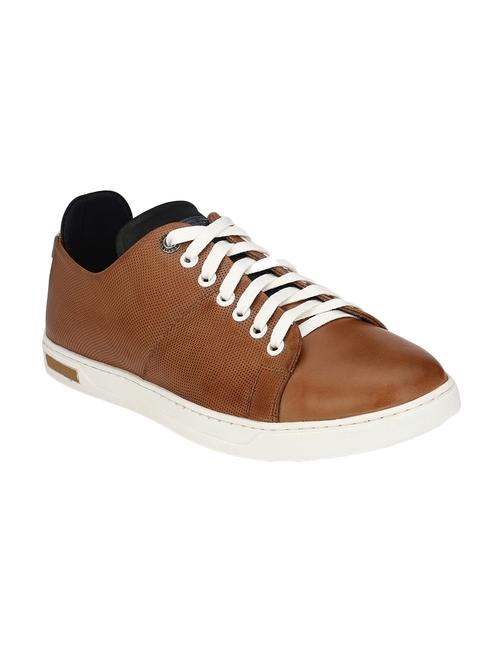 tan leatherette lace up sneaker - 14915492 - Very Small Image - 1