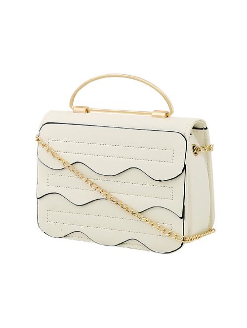 white leatherette handbag - 14928331 - Very Small Image - 1