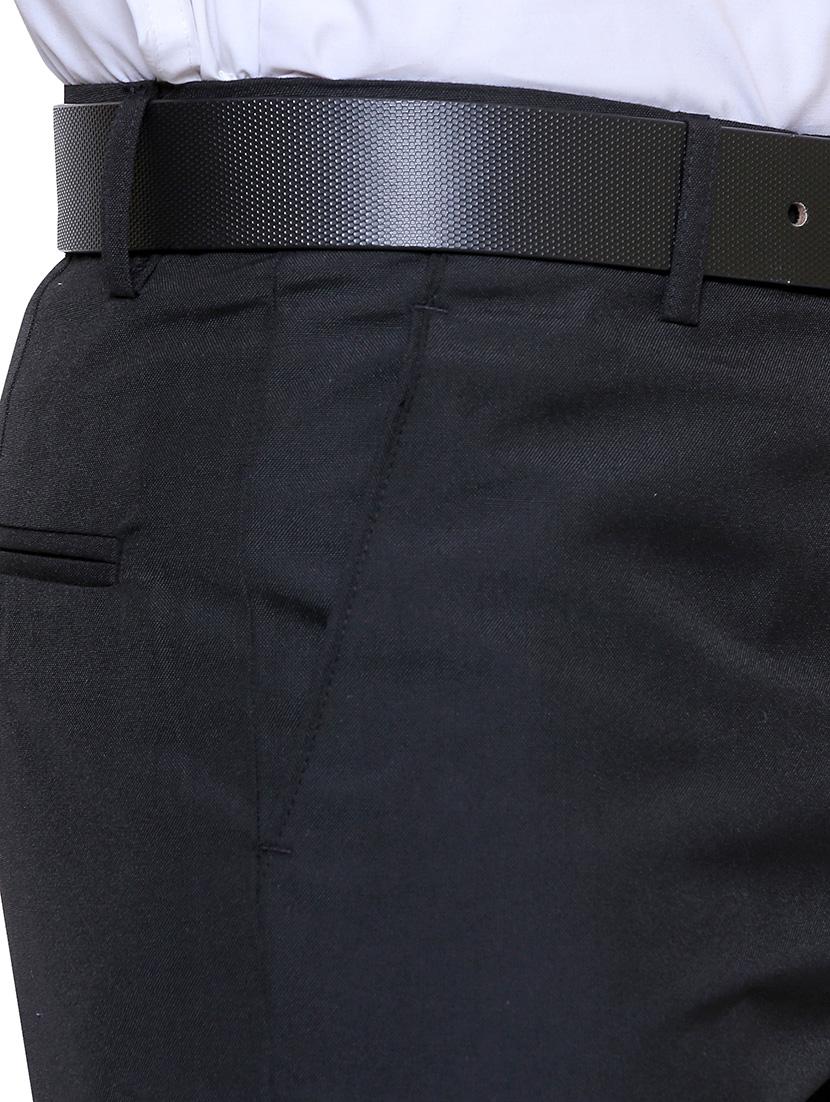 black polyester blend flat front formal trouser - 14947556 - Zoom Image - 4