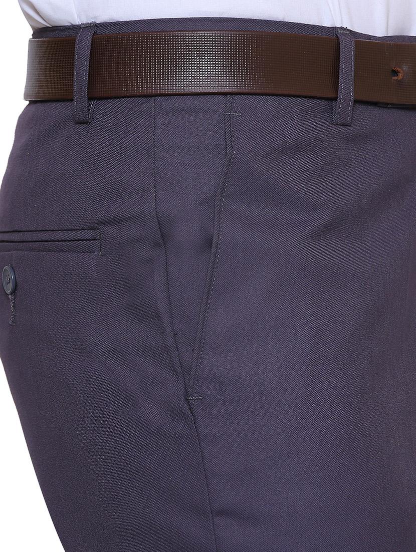 grey polyester blend flat front formal trouser - 14947759 - Standard Image - 4