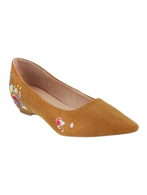 tan faux leather ballerina - 14949184 - Very Small Image - 1