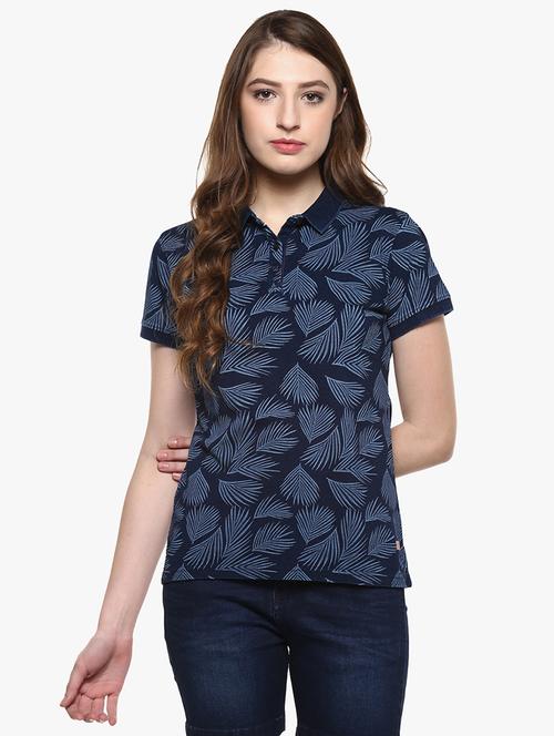 navy blue printed tee - 14954952 - Very Small Image - 1