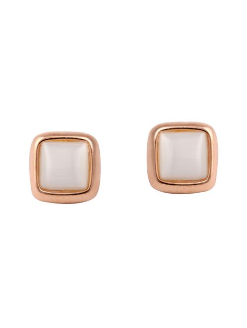gold metal studs earrings - 14968420 - Standard Image - 0