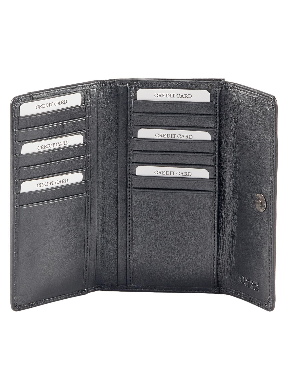 black leather regular clutch - 14988066 - Standard Image - 3