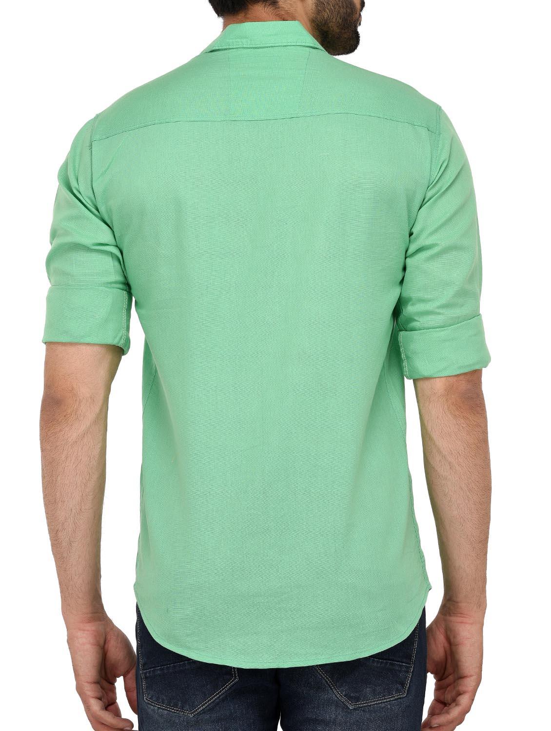 mens solid casual shirt - 14998954 - Standard Image - 2