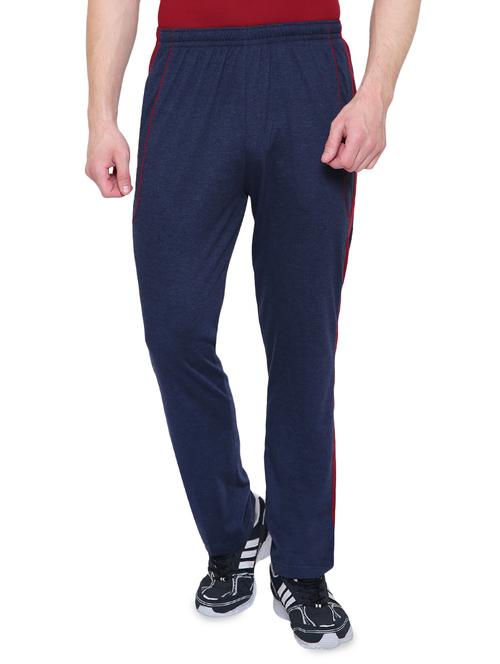 blue cotton  full length track pant - 14999902 - Very Small Image - 1