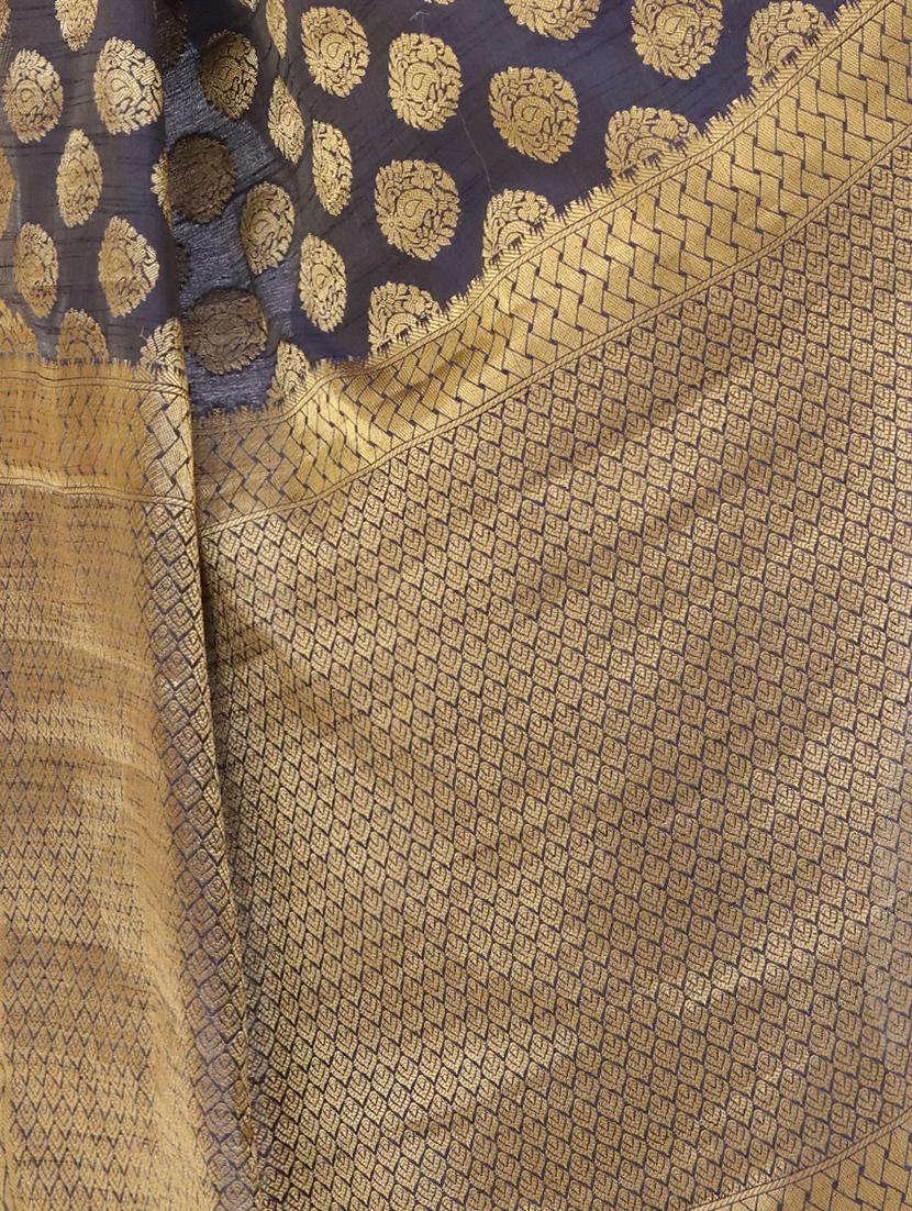 women's blue colored saree with blouse - 15005559 - Zoom Image - 2