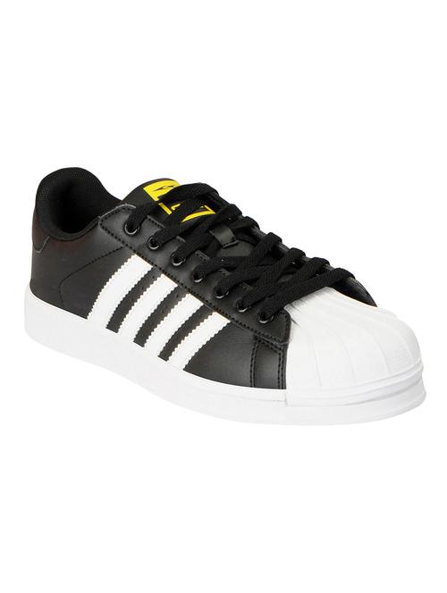black leatherette lace up sneaker - 15005673 - Very Small Image - 1