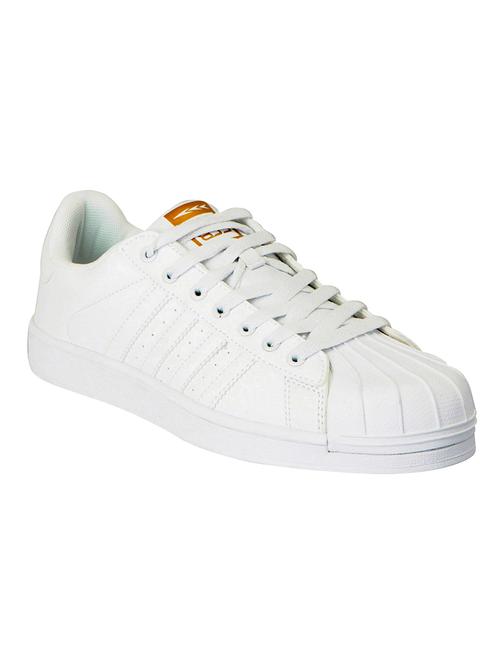 white leatherette lace up sneaker - 15005675 - Very Small Image - 1