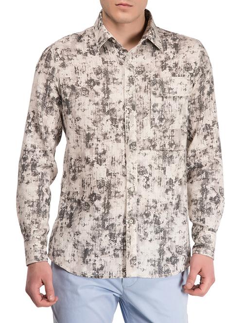 Grey Cotton Casual Shirt - 15017087 - Very Small Image - 1