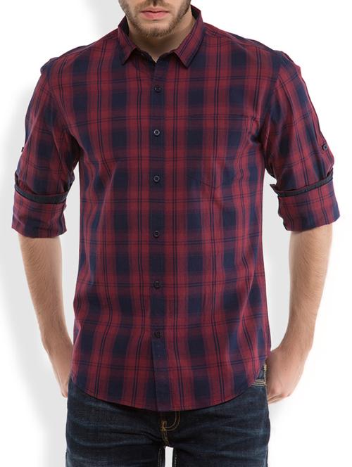 red cotton casual shirt - 15024692 - Very Small Image - 1