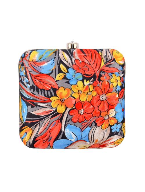 multi colored polyester box clutch - 15037486 - Very Small Image - 1