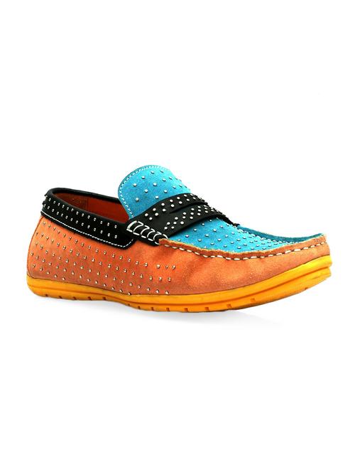 multi colored leather slip on loafers - 15038396 - Very Small Image - 1