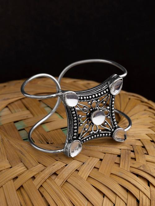 silver brass cuffs bracelet - 15042015 - Very Small Image - 1