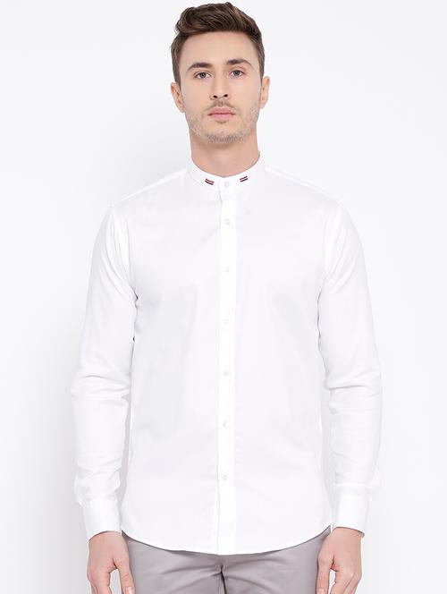 white cotton casual shirt - 15057530 - Very Small Image - 1