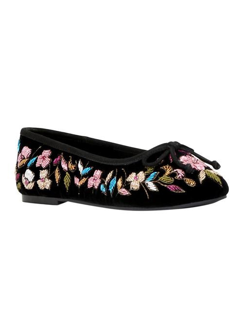 black velvet slip on ballerina - 15069097 - Very Small Image - 1