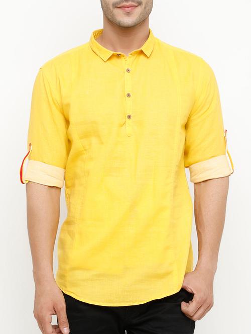 yellow linen casual shirt - 15072840 - Very Small Image - 1