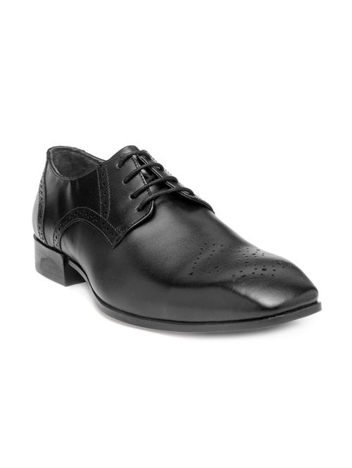 black leather laceup brouges - 15098521 - Very Small Image - 1