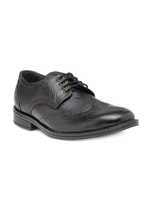 black leather laceup brouges - 15098561 - Very Small Image - 1