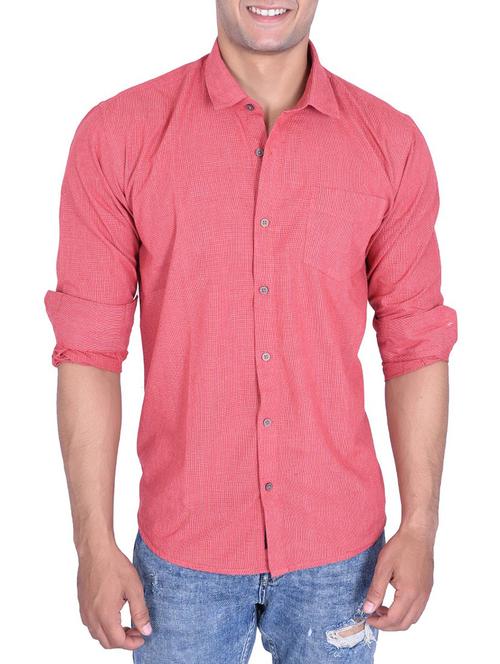 pink cotton casual shirt - 15105313 - Very Small Image - 1