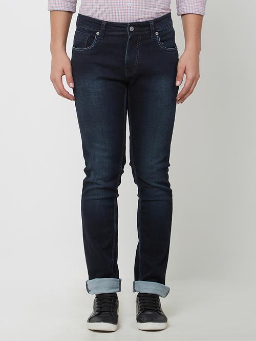 blue cotton washed jeans - 15107653 - Very Small Image - 1