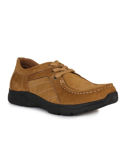 brown leatherette lace up sneaker - 15118294 - Very Small Image - 1