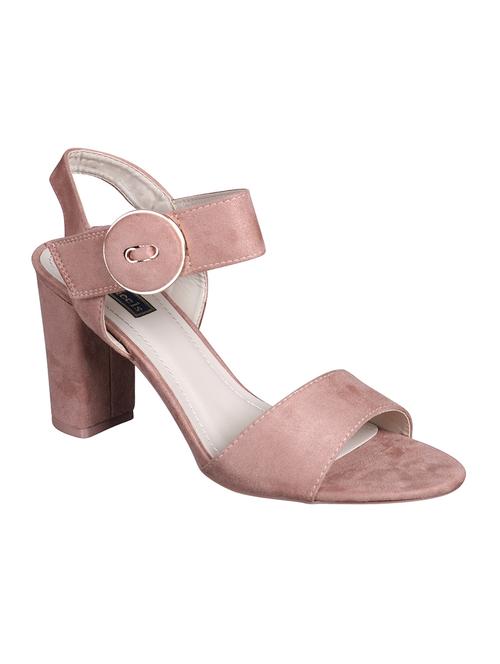 pink suede ankle strap sandals - 15124828 - Very Small Image - 1