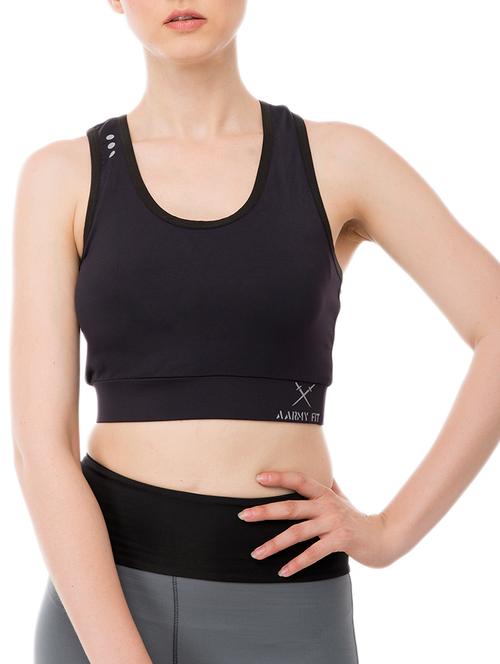 racer back solid sports bra  - 15125176 - Very Small Image - 1