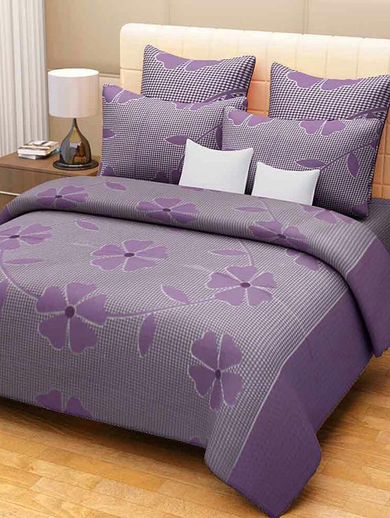 polycotton double bedsheet with 2 pillow covers