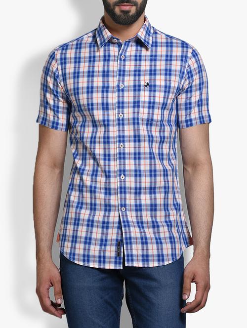 blue cotton casual shirt - 15139873 - Very Small Image - 1