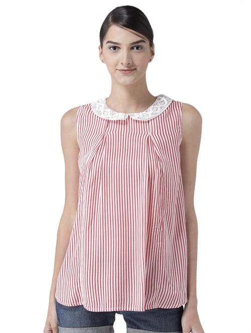 women's straight collared top - 15147109 - Very Small Image - 1